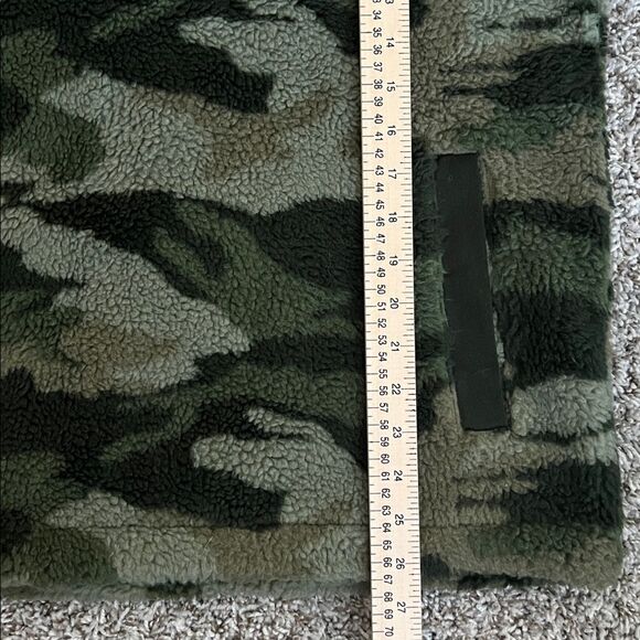 Lucky Brand Green Camouflage Sherpa 1/4 Zip Pullover hoodie  in Size M - Picture 15 of 15